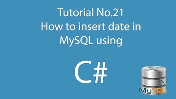 C# 21: How to insert date in Mysql using C#
