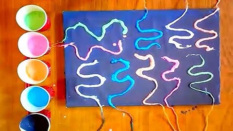 Fluid Art 10 STRING PULL AT ONCE... Acrylic Pour Painting 2019