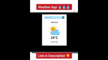 Weather App Using React JS shorts #shorts #reactjs