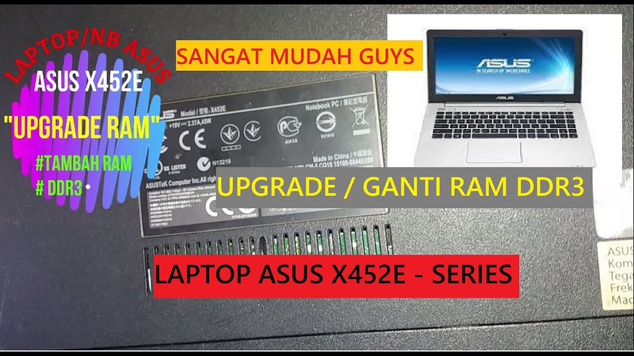 Upgrade RAM Asus X452E