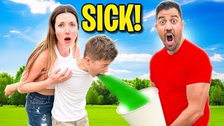 Jameson got Sick on Pool Day!