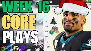 Best DraftKings & FanDuel NFL Core Plays Week 16 | Christmas