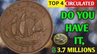 What is the RARE 1958 Elizabeth HALF PENNY Coin Worth?