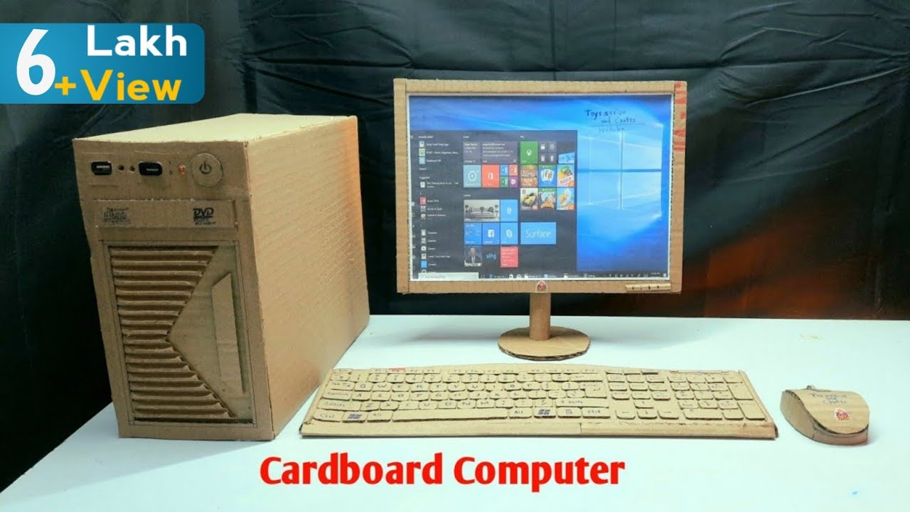 How To Make Computer From Cardboard || Cardboard Cpu || Cardboard Computer  || Toys Arrive And Crafts - Youtube