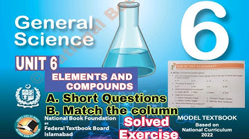 Class 6 Science Chapter 6 | Elements and compounds | mcqs | match th column |SNC|NBF | ilmi darasgah