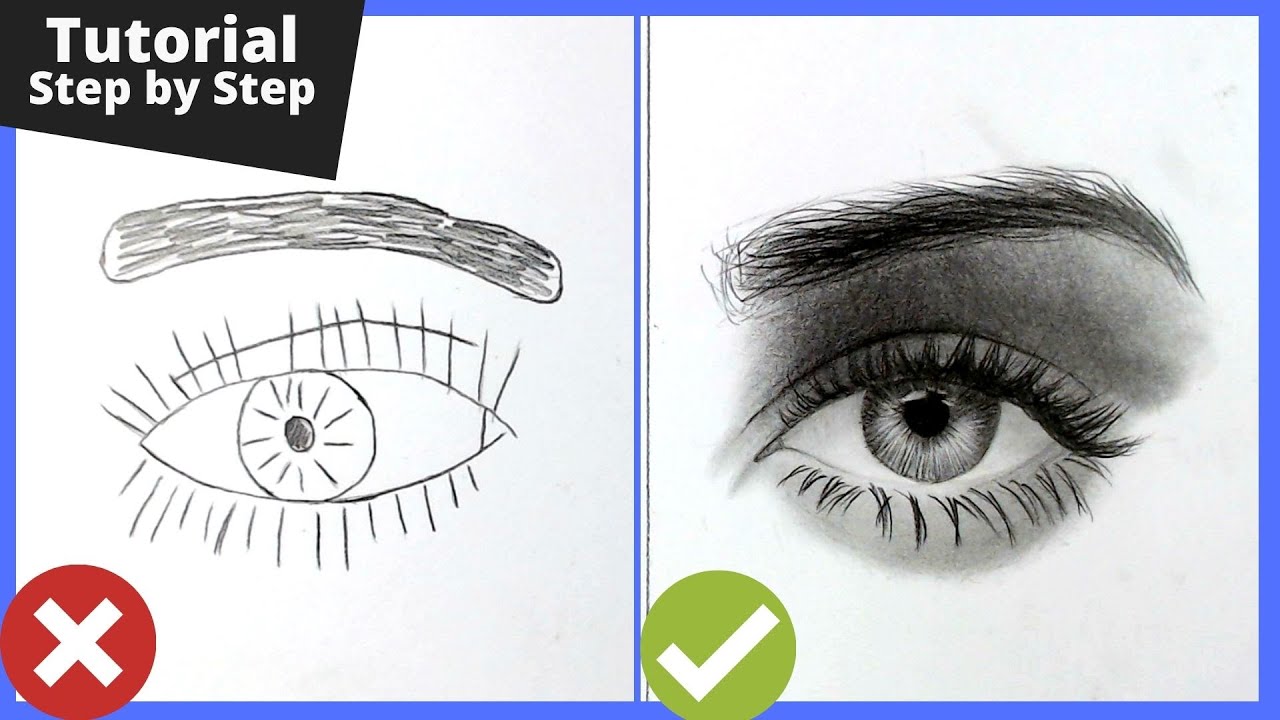 Como desenhar os olhos passo a passo