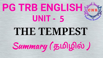 PG TRB English THE TEMPEST Summary in Tamil