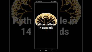 Turtle Tree graphics in 14 seconds | #python #turtle #programming
