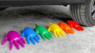 Experiment Colorful Chocolate Bars vs Car vs Water Balloons | Crushing Crunchy \& Soft Things by Car!