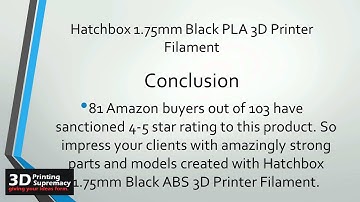 Top 3d Printer Hatchbox Filament