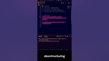 Javascript hacks | Object destructuring #programming #shorts #ytshorts #coding #webdevelopment