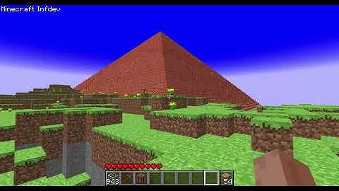 Minecraft Infdev 2010 - BRICK PYRAMID sighting #01 [𒈾𒀝𒆠𒅖]