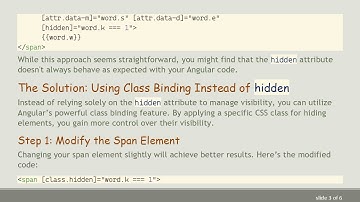 How to Effectively Manage Visibility of Elements in Angular with hidden Attribute