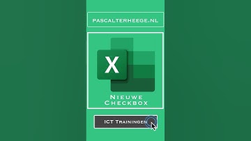 Excel nieuwe checkbox ✅