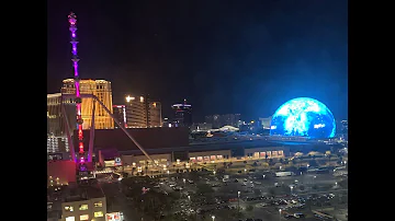 MSG Sphere Lights Up  in Las Vegas