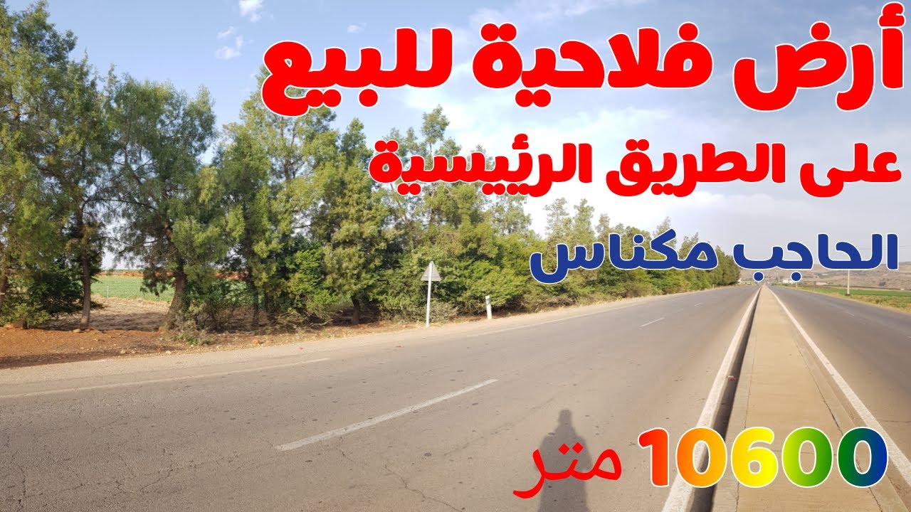 همزة معتبره🤔أرض فلاحية عل الطريق الرئيسية مكناس⬅️الحاجب🌸10600متر مساحة مطلوب والموقع رائع للمهتمين