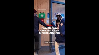 Flavor Flav raps with CNN Sports anchor