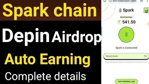 Spark chain Airdrop/ spark chain AI new depin Project Same like Grass