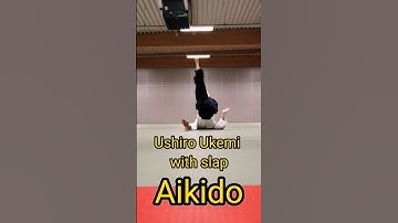 Ushiro Ukemi with slap |  Aikido | front view
