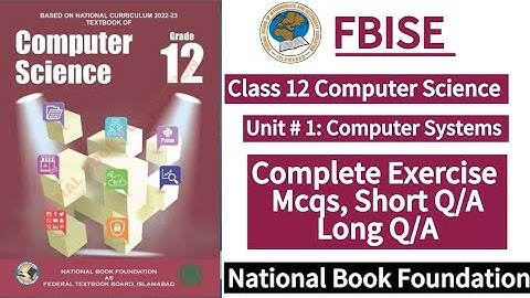 Class 12 Computer Science | Unit 1 Computer Systems | Complete Exercise | New Syllabus 2025