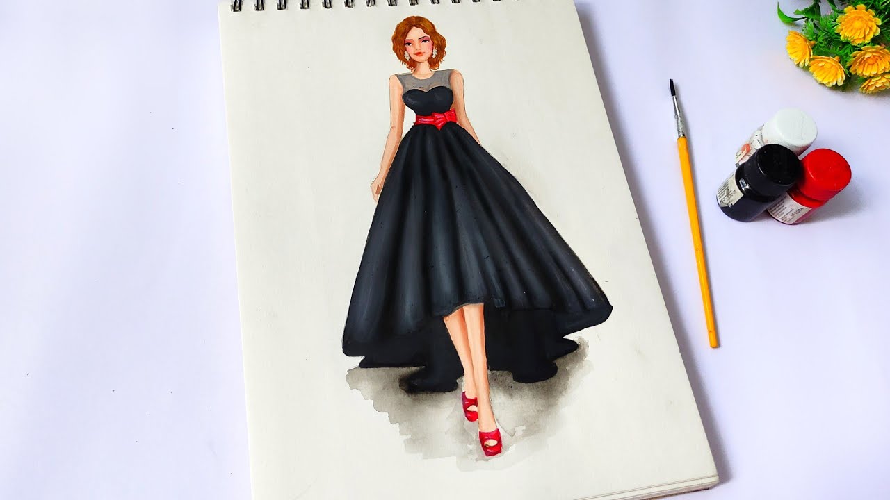 green emerald velvet dress Black Off-Shoulder Plunging Neck Custom Formal Dress Sketch Sketch to Dress Consulting main image 0