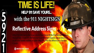 Reflective Address Sign| 911 Reflective Address Sign House Number Marker Plaque