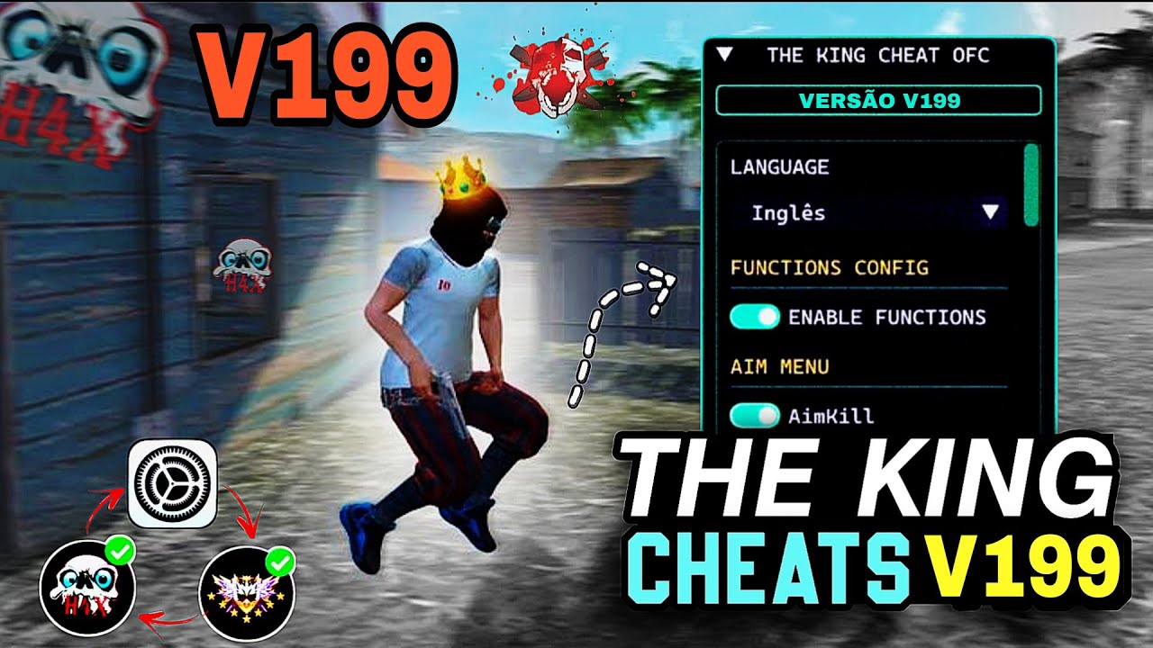 THE KING CHEATS V199 | Free Fire Mod Menu | Mod Menu Free Fire | Free Fire Hack Mod Menu | Gringo xp
