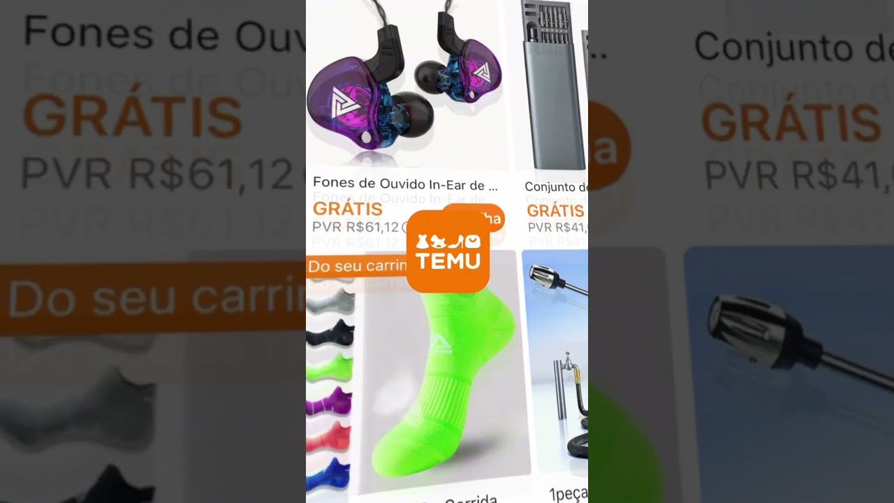 Baixa o app da TEMU 🧡 Use “dzn7345” pra ganhar 100% OFF! Só pra novos usuários! #publi #temu #games