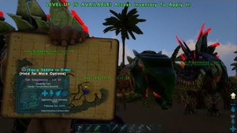 ARK: Survival Evolved_Double Tek Stego tames on The island Southeast shore edge of southern Islets