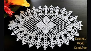 Crochet Doily Pattern | Beautiful Crochet Pattern | Mandala Design #crochet  #crochetworldcreations screenshot 4