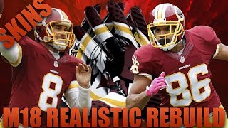 Realistic Rebuilding of The Washington Redskins | Madden 18 Franchise! Cousins Not the Franchise QB?