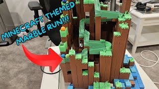 3D Printed Minecraft-Themed Marble Run with Working Gear Mechanism!