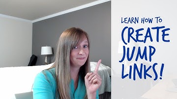 How to create Jump Links in blog posts