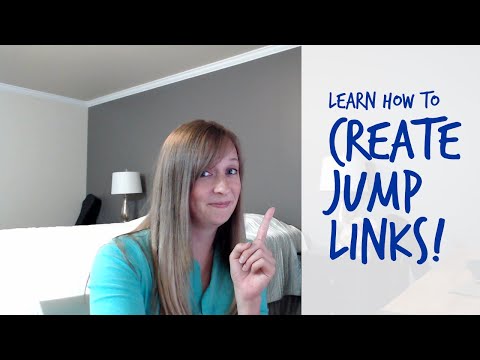 How to create Jump Links in blog posts