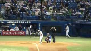 20130929東京ヤクルトスワローズ 宮本慎也選手 代打で登場