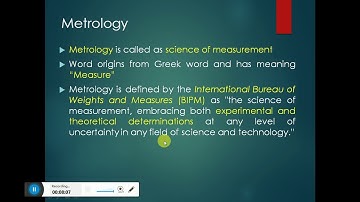 Introduction to Metrology