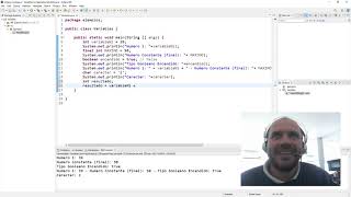 JAVA: Ejemplo variables, constante, clase envoltorio y salida por consola
