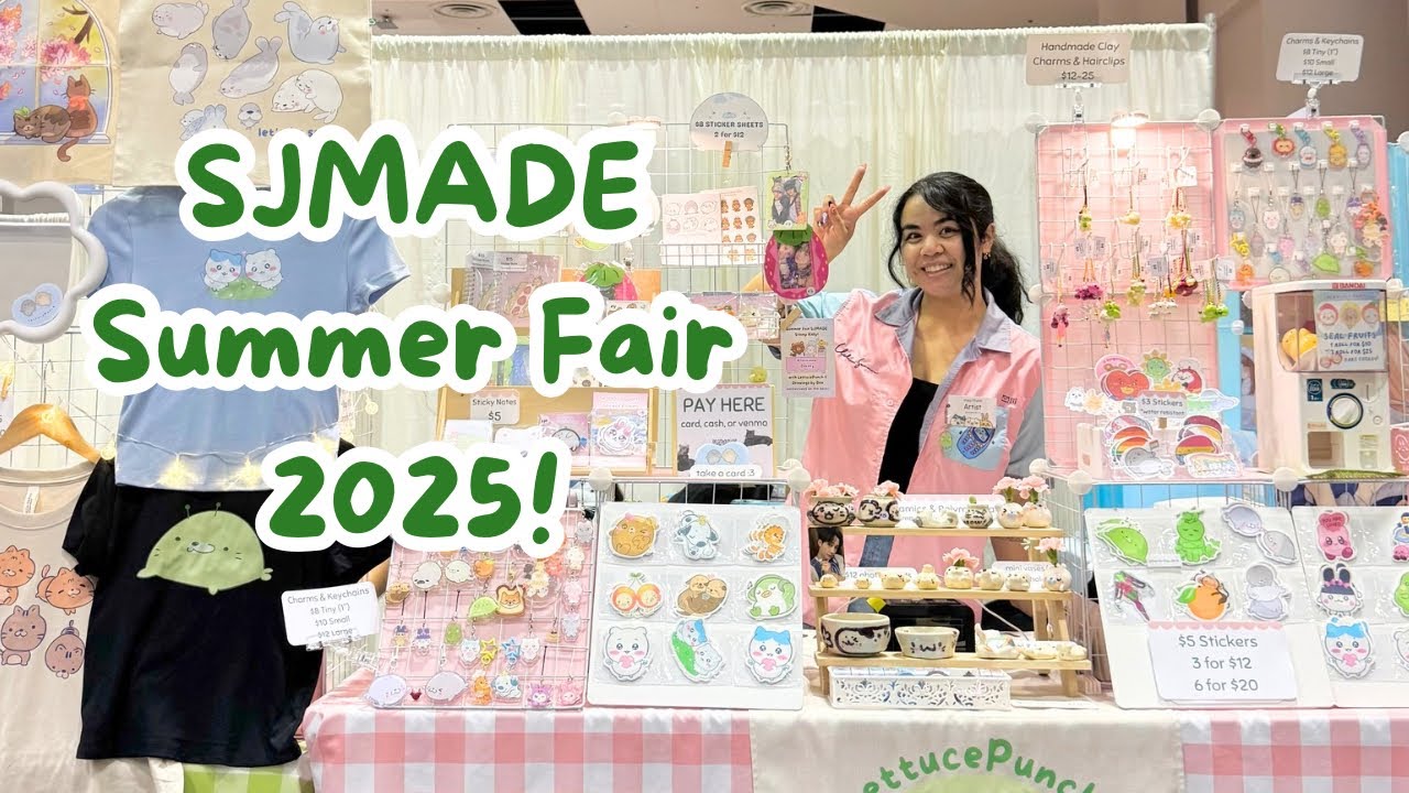 SJMade Summer Fair 2025 ☀️ polymer clay & digital artist | event prep, recap, and haul ✨art vlog