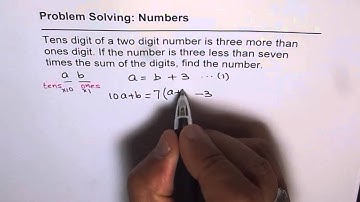 01 Application Linear Equation Numbers Digit Problem