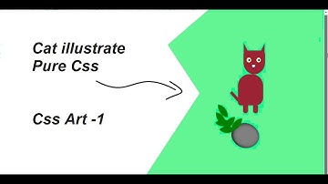 Cat illustrate using Pure Css/Cat animation using html and css in step by step