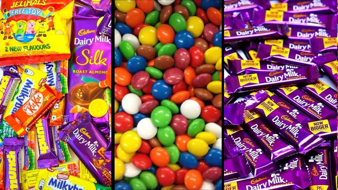 Lots of chocolates vs Lots of Candies vs Chocolate opening vs Cadbury