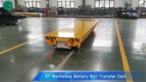 5T Workshop Battery Rail Transfer Cart,Motorized Track Handling Trolley