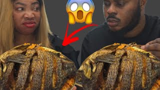 she ate everything without showing mercy to her husband | party jollof rice & turkey | african food