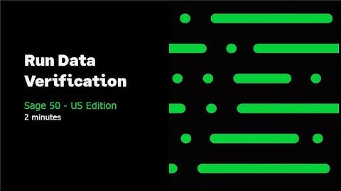 Sage 50 US - Run Data Verification