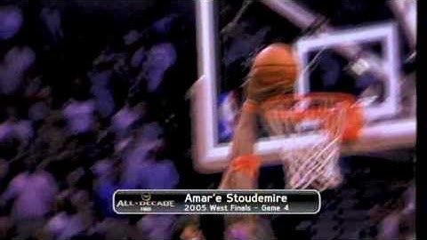 amare stoudamire blocks tim duncan 2005 playoffs