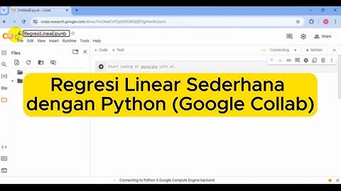 Regresi Linear Sederhana dengan Python (Google Collab)