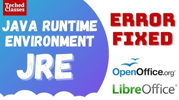 JRE ERROR FIXED | OPEN OFFICE DATABASE | JAVA RUNTIME ERROR | LIBRE OFFICE JRE ERROR