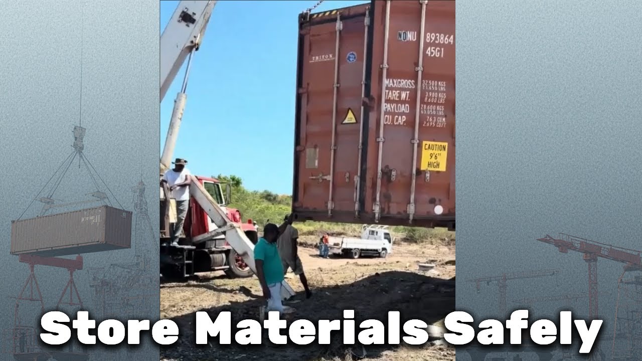 Using Storage Containers on Our Build Site 🇯🇲 | Securing Materials for ...