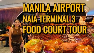 Philippines Food Tour INSIDE MANILA AIRPORT NAIA Terminal 3 Food Court Restaurants UPDATE