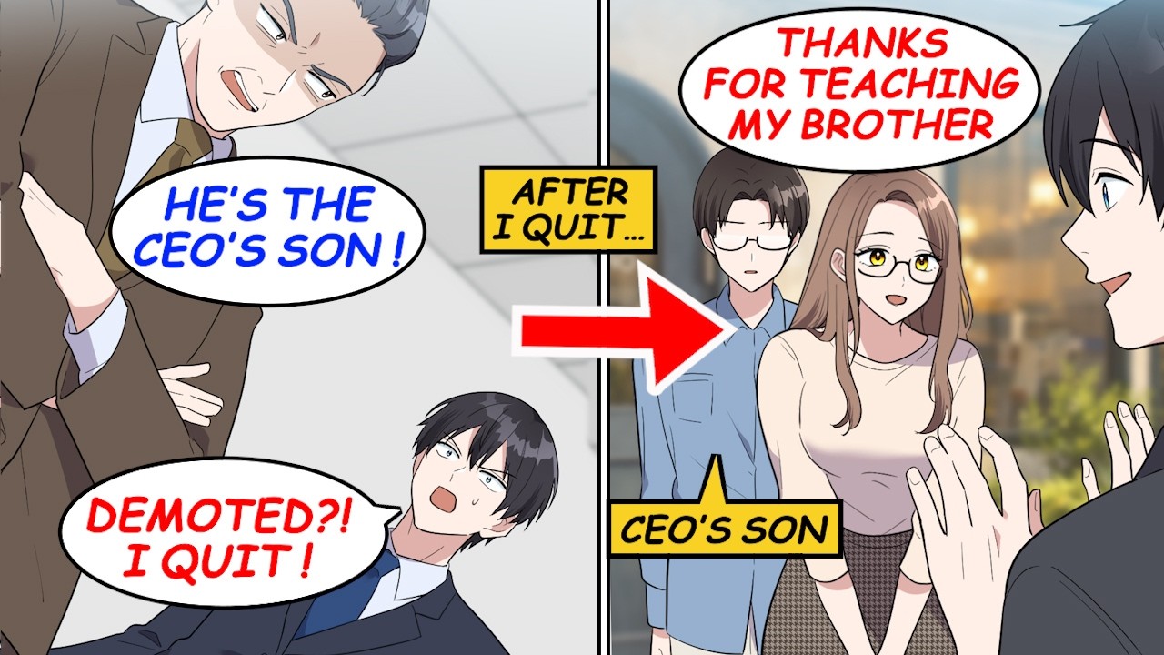 I scolded the CEO’s son and got demoted, so I quit. Months later his sister thanked me...!? [Manga]